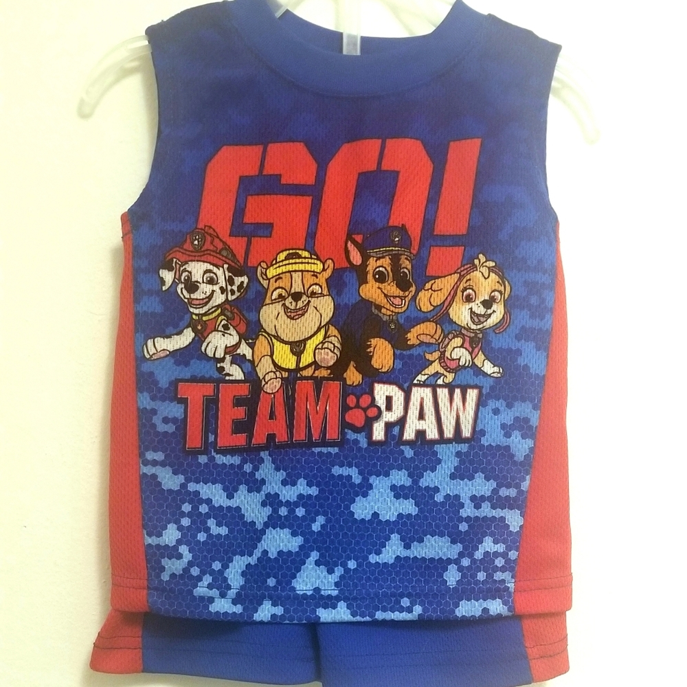2/$20 12M Paw Patrol Polyester Shorts & Tank Set